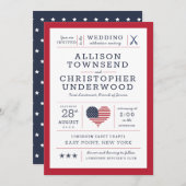 Patriottische sterren en stripes aankondiging (Voorkant / Achterkant)