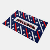 Patriottische sterren en Stripes America Flag Deurmat (Schuin)