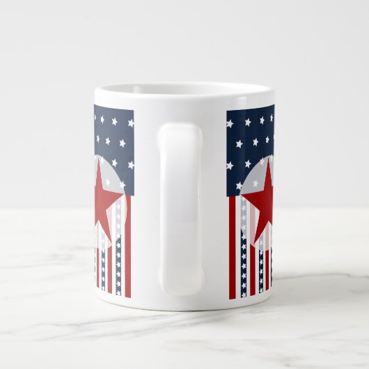Patriottische sterren en Stripes American Flag Des Grote Koffiekop (Achterkant)