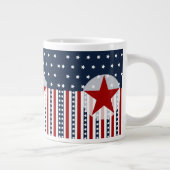 Patriottische sterren en Stripes American Flag Des Grote Koffiekop (Rechts)