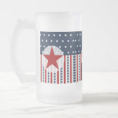 Patriottische sterren en Stripes American Flag Des Matglas Bierpul (Links)