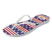 Patriottische sterren en Stripes American | Monogr Teenslippers (Schuin)