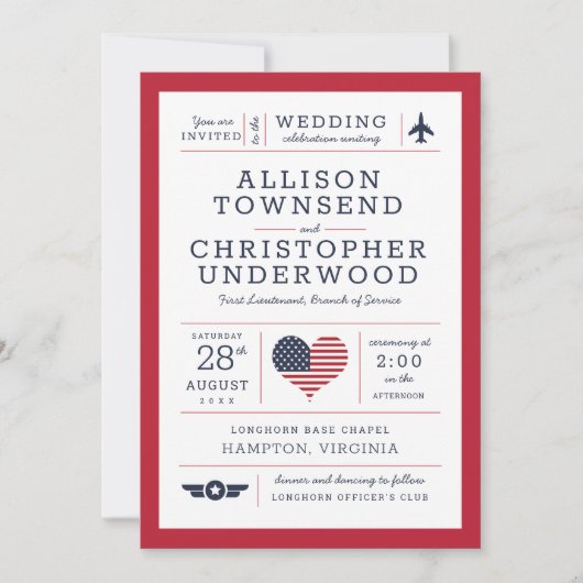 Patriottische sterren en Stripes Americana Aankondiging (Voorkant)