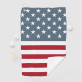 Patriottische sterren en Stripes Amerikaanse vlag Golfhanddoek (Insitu)