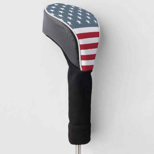 Patriottische sterren en Stripes Amerikaanse vlag Golfheadcover (Schuin)