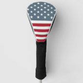 Patriottische sterren en Stripes Amerikaanse vlag Golfheadcover (Voorkant)