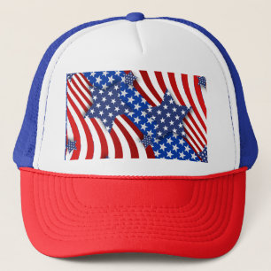 Patriottische sterren en Stripes Amerikaanse vlag Trucker Pet