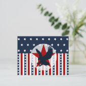Patriottische sterren en Stripes Bald Eagle Americ Briefkaart (Staand voorkant)