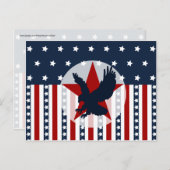 Patriottische sterren en Stripes Bald Eagle Americ Briefkaart (Voorkant / Achterkant)