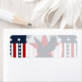 Patriottische sterren en Stripes Bald Eagle Americ Etiket (Insitu)