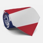 Patriottische sterren en Stripes Blue White Holida Stropdas (Opgerold)