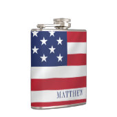 Patriottische sterren en Stripes Blue White USA-vl Heupfles (Rechts)