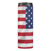 Patriottische sterren en Stripes Blue White USA-vl Thermosbeker (Achterkant)