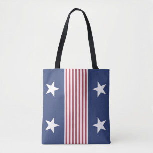 Patriottische sterren en Stripes Canvas tas