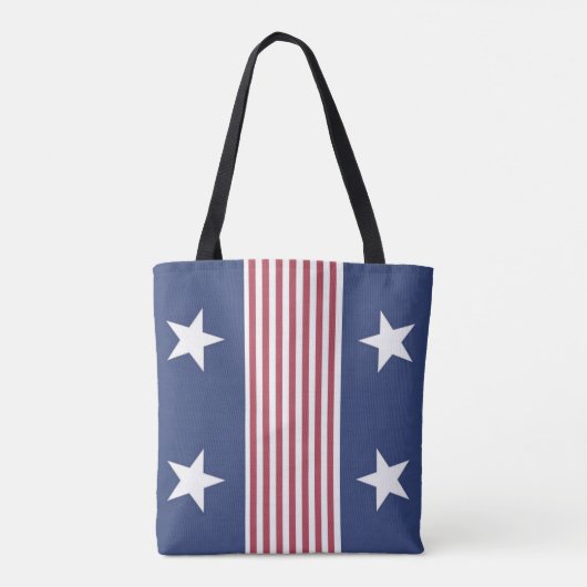 Patriottische sterren en Stripes Canvas tas (Achterkant)