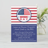 Patriottische sterren en Stripes juli 4e BBQ Kaart (Staand voorkant)