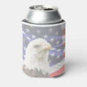 Patriottische sterren en Stripes Koelbox Blikjeskoeler (Blikje Achterkant)