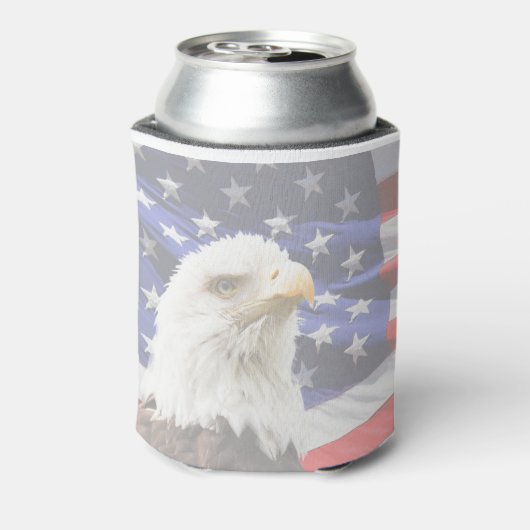 Patriottische sterren en Stripes Koelbox Blikjeskoeler (Blikje Achterkant)