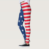 Patriottische sterren en Stripes Leggings van 4 ju (Links)