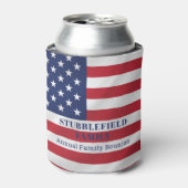 Patriottische sterren en Stripes Red Blue White-fa Blikjeskoeler (Blikje Voorkant)