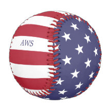 Patriottische sterren en Stripes USA-Initialen