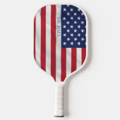 Patriottische sterren en Stripes Vlag VSA Pickleball Paddle (Achterkant)