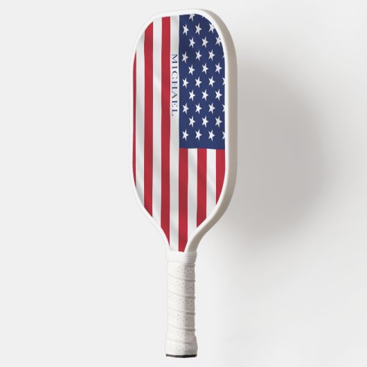 Patriottische sterren en Stripes Vlag VSA Pickleball Paddle (Links)