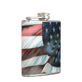 Patriottische Sterren en Strips 6 oz of 8 oz Flask Heupfles (Rechts)
