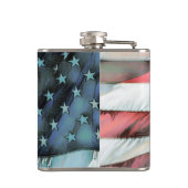 Patriottische Sterren en Strips 6 oz of 8 oz Flask Heupfles (Achterkant)