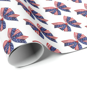 patriottische sterren en strips cadeaupapier