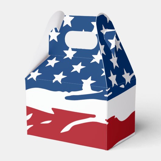 Patriottische sterren en strips van Birthday Bedankdoosjes (Achterkant)