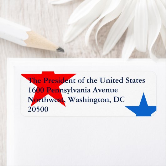 Patriottische sterren etiket (Insitu)