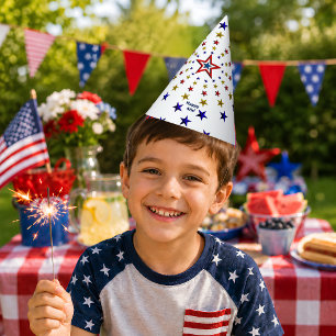 Patriottische Sterren Feesthoed Feesthoedjes