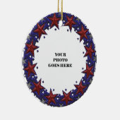 Patriottische sterren Foto Lijst Rond Ornament (Rechts)
