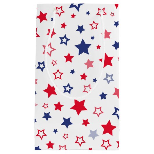 Patriottische sterren geschenktas klein cadeauzakje (Voorkant)