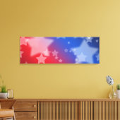 Patriottische sterren gewikkelde canvasprint canvas afdruk (Insitu (Woonkamer))