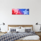 Patriottische sterren gewikkelde canvasprint canvas afdruk (Insitu (Slaapkamer))