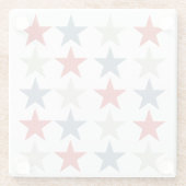 Patriottische sterren glazen onderzetter (Achterkant)