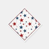 Patriottische sterren in rood wit en blauw servet (Hoek)