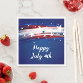 Patriottische Sterren Juli 4 Papieren servetten (Insitu)