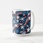 Patriottische sterren koffiemok (Voorkant rechts)