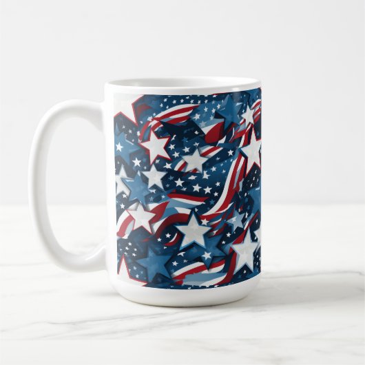 Patriottische sterren koffiemok (Links)