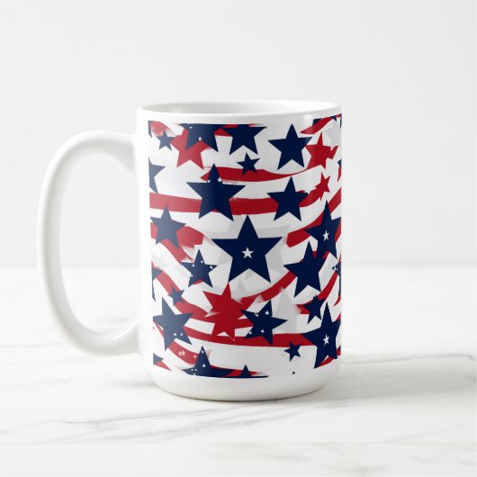 Patriottische sterren koffiemok (Links)