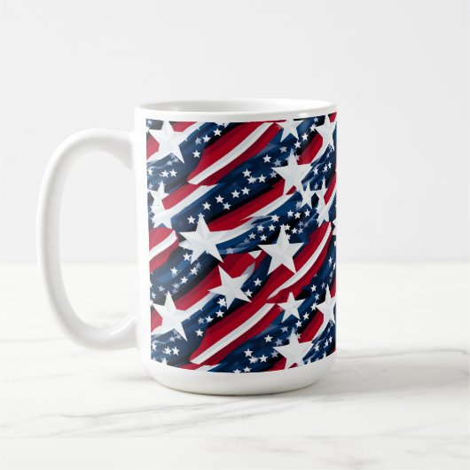 Patriottische sterren koffiemok (Links)