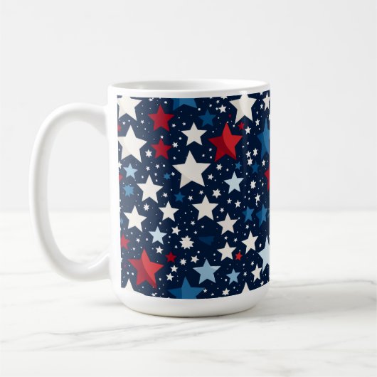 Patriottische sterren koffiemok (Links)