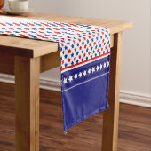 Patriottische sterren korte tafelloper (Voorbeeld)