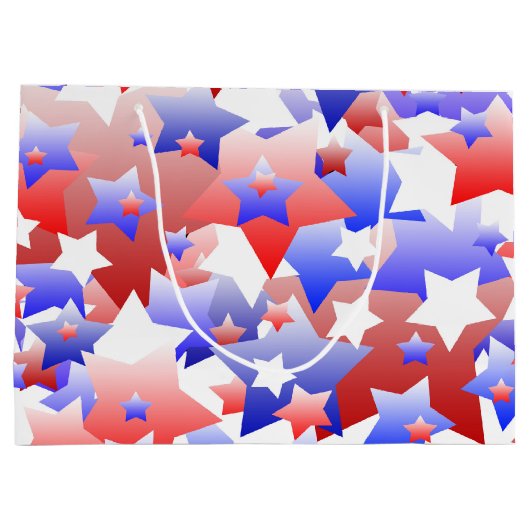 Patriottische sterren large cadeautasje (Achterkant)