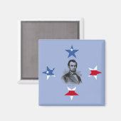 Patriottische sterren Lincoln Magnet (Voorkant / Achterkant)