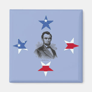 Patriottische sterren Lincoln Magnet