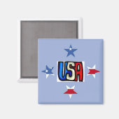 Patriottische sterren Magnet (Voorkant / Achterkant)